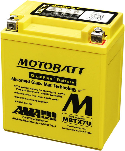 Motobatt - MBTX7U - Battery Mbtx7U Sealed Factory Activated