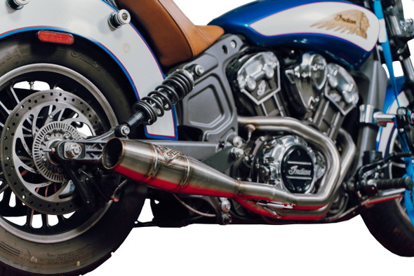 Sawicki - 930-01367 - Indian Scout Mid Length Cannon Brushed Ss