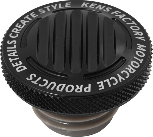 Kens Factory - KFC-10 - Nl Gas Cap Finned Black Rachet Screw Rh