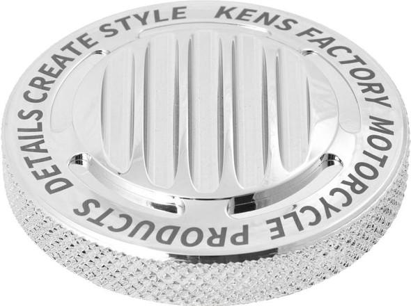Kens Factory - KFC-06 - Nl Gas Cap Finned Chrome Dummy Cap For M8 Lh