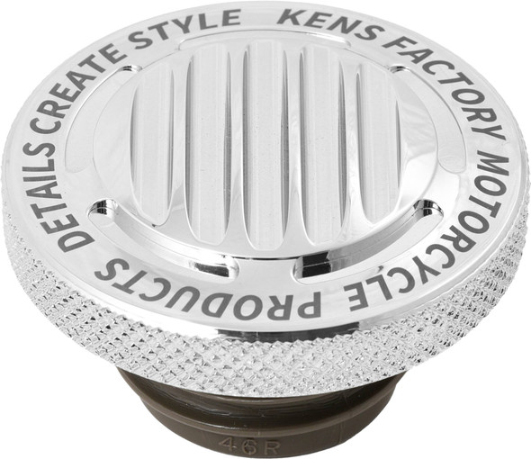 Kens Factory - KFC-05 - Nl Gas Cap Finned Chrome Rachet Screw Rh