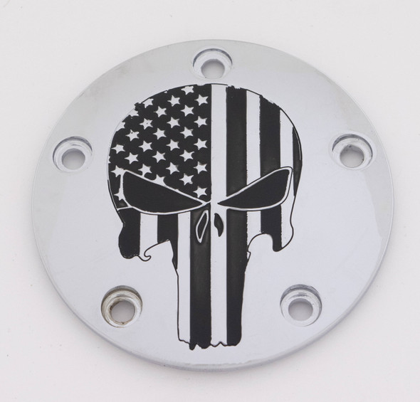Custom Engraving - PATR22-04 - Tc Timer Cover Punisher Chrome