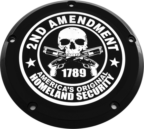 Custom Engraving - PATR19-46BG - 7 M8 Flt/Flh Derby Cover 2A Black
