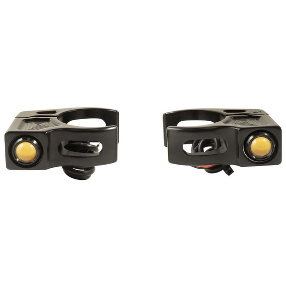 Joker Machine - Black Rat Eye Fork Mount Turn Signals W/ Amber Lens