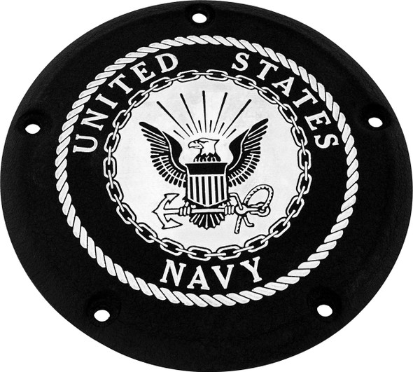 Custom Engraving - NAV16-46BG - 7 M8 Flt/Flh Derby Cover Navy Black