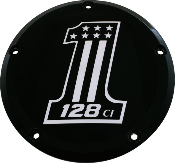 Custom Engraving - 128-14-67BG - 6 M8 Softail Derby Cover 128 Black