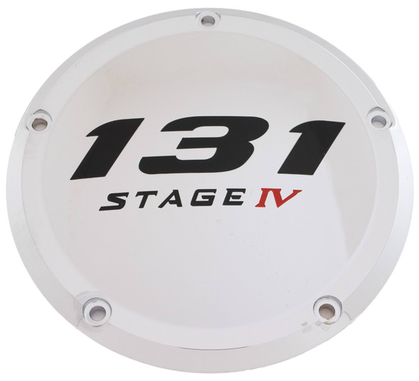 Custom Engraving - 131-05-46 - 7 M8 Flt/Flh Derby Cover 131 Stage Iv Chrome