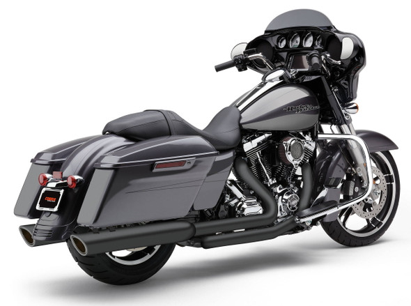 Cobra - 6108RB - 909-Twins 4" Slip-Ons Black Flh/Flt 17-22