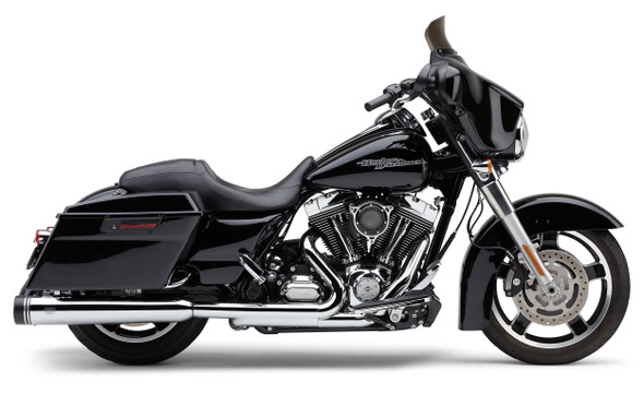 Cobra - 6290 - 4.5" Groove Tip Slip-On Chrome Flh/Flt 95-16