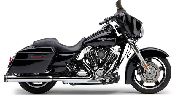 Cobra - 6276 - 4" Groove Tip Slip-On Chrome Flh/Flt 95-16