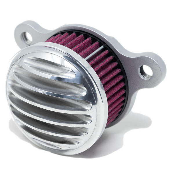Motorcycle Supply Co. - Finned/ Chrome Air Cleaner Kit - fits '91 & Up XL Sportster Models