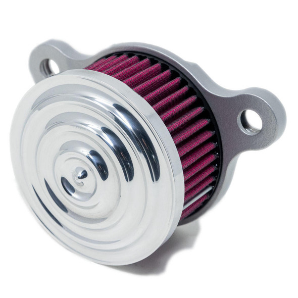 Motorcycle Supply Co. - Ripple/ Chrome Air Cleaner Kit - fits '91 & Up XL Sportster Models