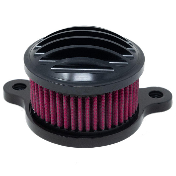 Motorcycle Supply Co. - Finned/ Black Air Cleaner Kit - fits '91 & Up XL Sportster Models