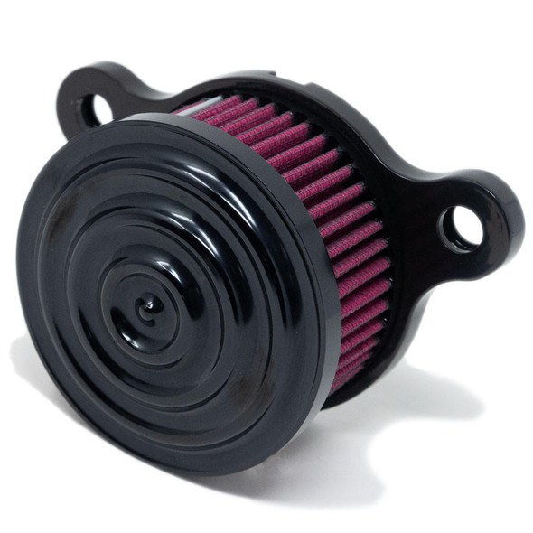 Motorcycle Supply Co. - Ripple/ Black Air Cleaner Kit - fits '91 & Up XL Sportster Models