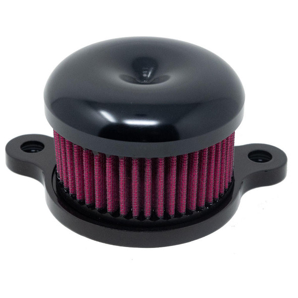 Motorcycle Supply Co. - Round/ Black Air Cleaner Kit - fits '91 & Up XL Sportster Models