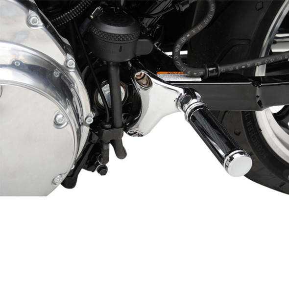 Drag Specialties - Chrome Passenger Footpeg Mount Kit fits '04-'13 XL Models (Repl. OEM #49322-04)