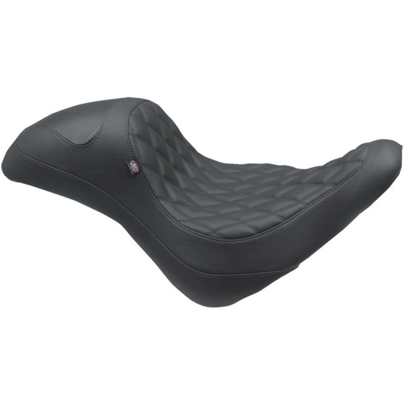 Mustang Seats Mustang - Black Double Diamond Extreme Fastback™ Seat fits '18-'23 Fat Boy Models 