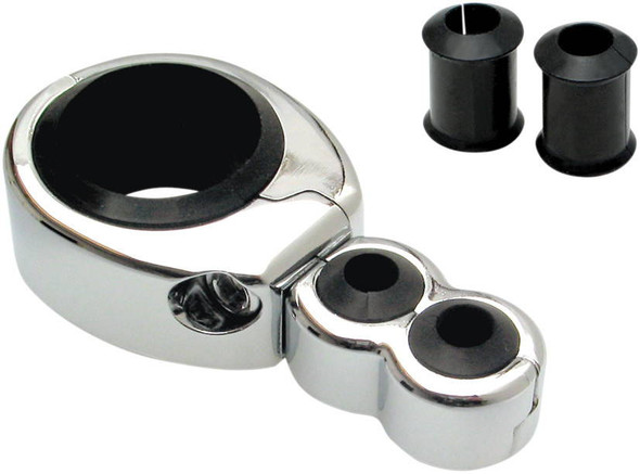 Motion Pro - 11-0044 - Cable Clamp 1"-1 1/8" Dual Thr/Clu Chrome