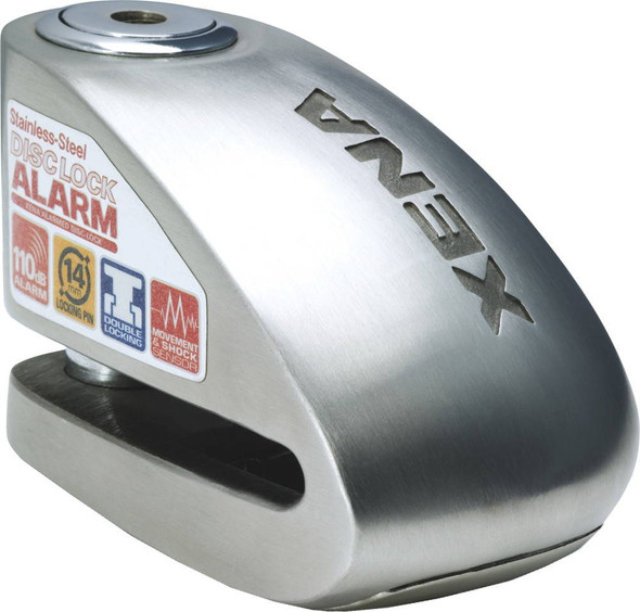 Xena - XX10-SS - Xx10 Alarm Disc Lock 3.3" X 2.4" Stainless Steel