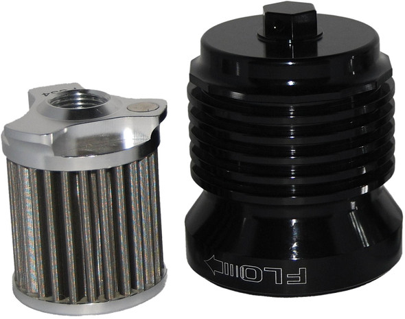 Pcracing - PCS4B - Flo Reusable Steel Oil Filter Hd Black