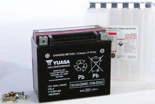 Yuasa - YUAM62RBH - Battery Ytx20H-Bs Maintenance Free