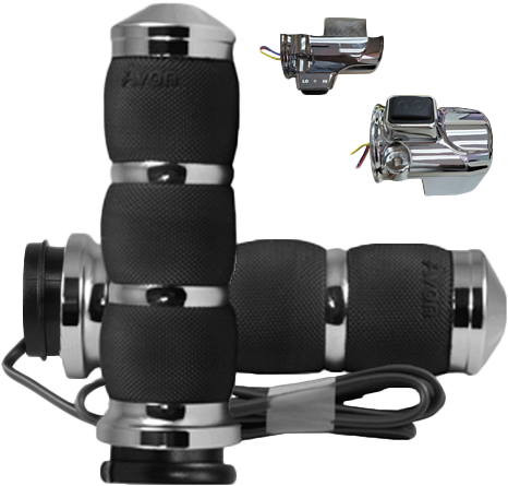 Avon - AIR-90-AN-F24-H - Air Cushion Heated Black Twist Grip