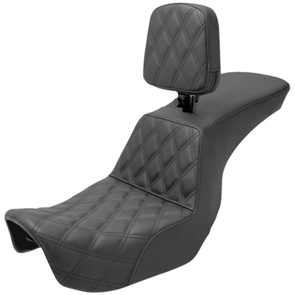 Saddlemen Seats Saddlemen - Tour Step-Up Seat W/ Rider Backrest fits '06-'17 Dyna Models 