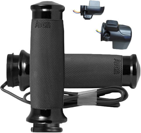Avon - CC-86-AN-F24-HT - Custom Contour Heated Black Twist Grip