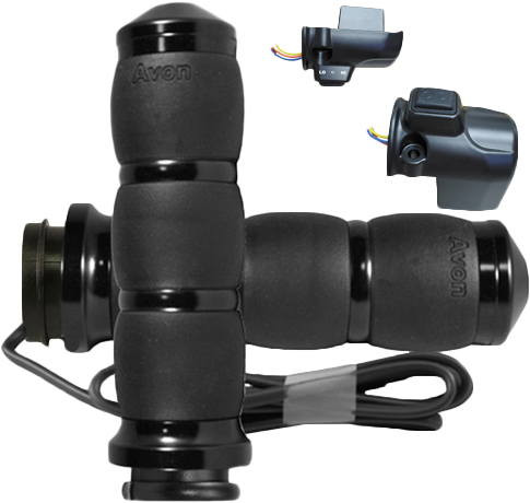 Avon - AIR-96-F24-HT - Velvet Air Heated Black Twist Grip