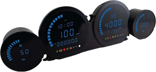 Koso - BA064911 - 4 Piece Blue Led Gauges `14-22 Flht Flhx Fltr