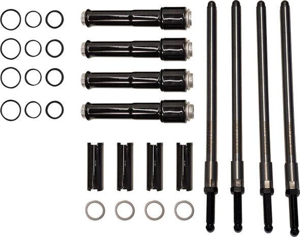 Rocket Performance Garage Llc - 6-6004B - Speedy Push Rods / Covers Black `99-17 Twin Cam