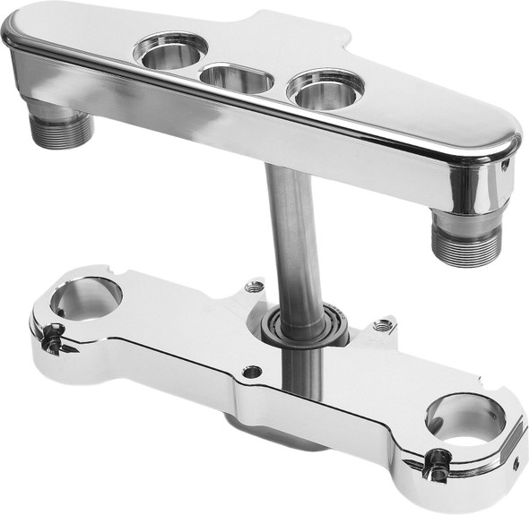 Hawg Halters Inc - 41FBCR6 - 6 Deg Raked Tripple Trees 41Mm Chrome Custom