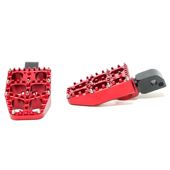 Deadbeat Customs - Red Harley Moto Footpegs fits '18 & Up H-D Models