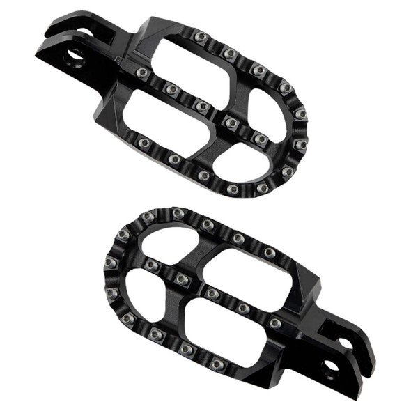 Moose Racing - Black MX Style Aluminum Footpegs fits '18-'25 Softail/​ELW/Pan America Models - Rider