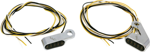 Letric Lighting Co - LLC-MMM-C - Switchback Led Turn Signal Chrome White Run/Amber Turn