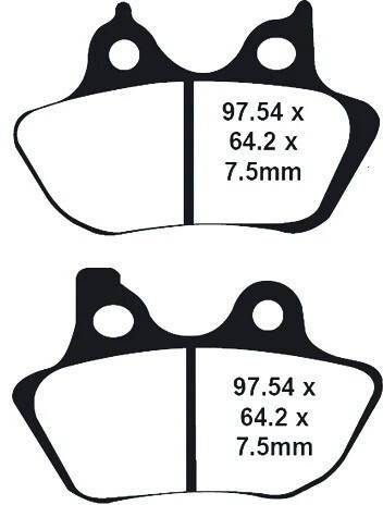 Lyndall Brakes - 7195-X-P - Profiled Brake Pad X+ Fr/Rr Except 200 Mm Tire
