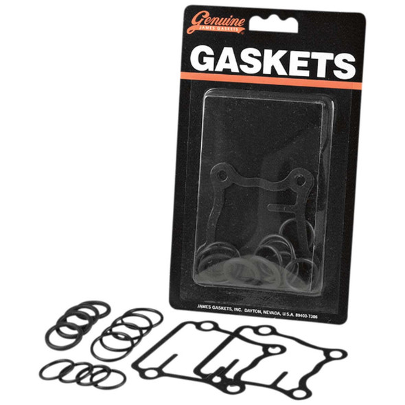  James Gaskets - Pushrod Seal Kit W/ Tappet Cover Gaskets and O-Ring fits '99-'17 Twin Cam Models 