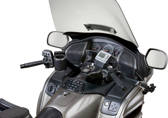 Kruzer Kaddy - 600 - Perch Mount Holder Leather Black/Chrome