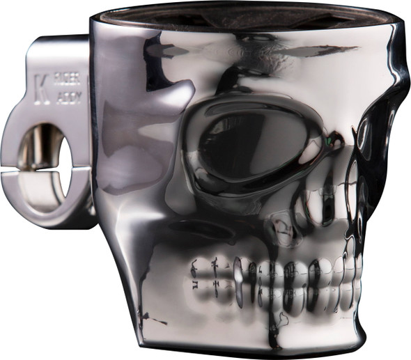 Kruzer Kaddy - 1075 - Skull Bar Mount Holder Chrome