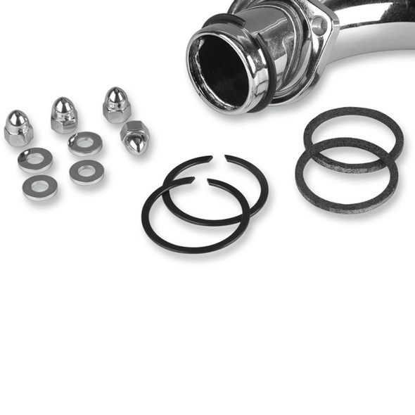 James Gaskets - Stainless Steel Wire Exhaust Port Gasket Kit W/ Chrome Acorn Nuts fits '84-'21 Evolution Big Twin & '86-'21 Sportster Models (Exc. '21 Sportster S/RH1250S)