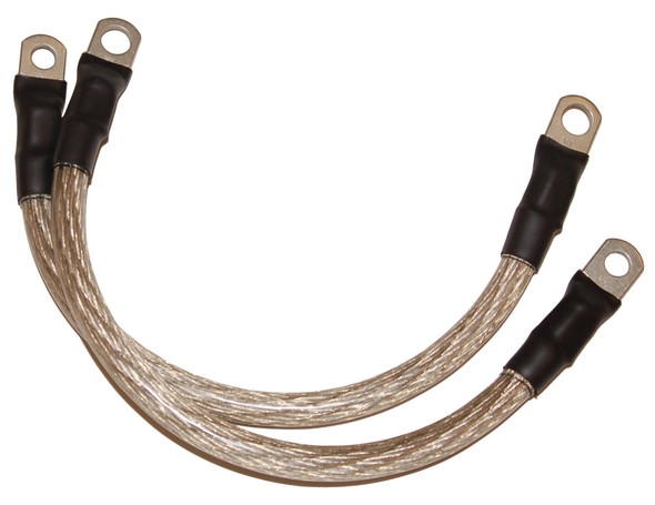 Namz Custom Cycle - NBC-C06 - Pair Clear 6" Battery Cables 1/4" & 5/16" Lugs