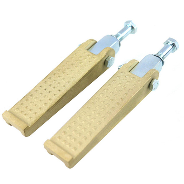 Accutronix - Brass Foot Pegs - Knurled/Grooved