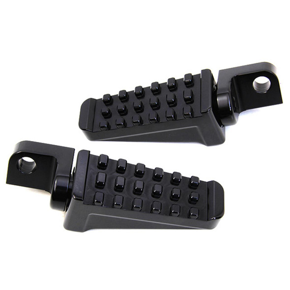 V-Twin Manufacturing V-Twin - Black Alloy Racer Style Footpeg Set fits '80 & Up FX and '86 & Up Sportster Models 