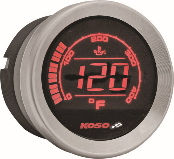Koso - BA050500 - Hd-02T 2'' Oil Temp Gauge Silver Bezel