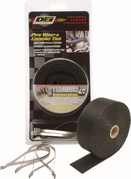 Dei - 901139 - Pipe Wrap & Locking Ties Black Titanium