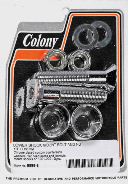 Colony Machine - 9986-8 - Lower Shock Mount Bolt & Nut Kit