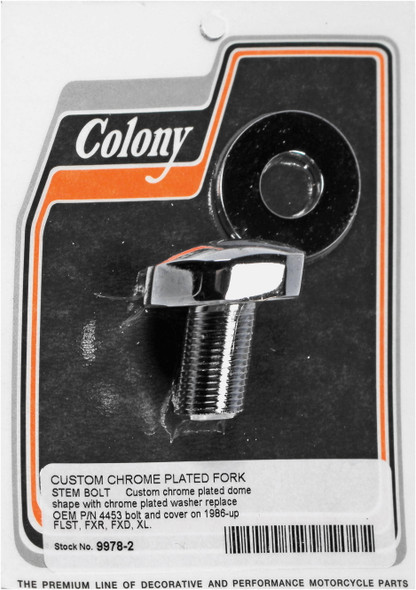 Colony Machine - 9978-2 - Chrome Fork Stem Bolt Flst Fxr Fxd Xl 86-Up