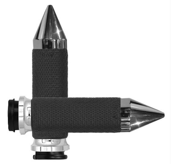 Avon - MF-63B-CH-FL-SP - Fly By Wire Throttle Memory Foam Grip Chrome