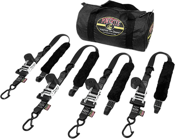 Powertye - TRAILERKIT-82 - Fat Strap Trailer Kit Black 1.5"X6.5'