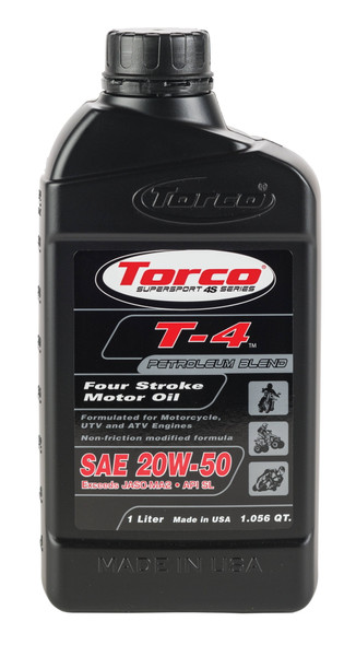 Torco - T612050CE - T-4 Motor Oil 4T 20W50 1L
